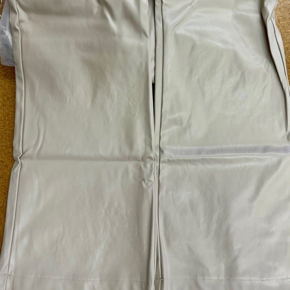 Petal & Pup Faux Leather Pants Bone Color - Picture 7 of 9